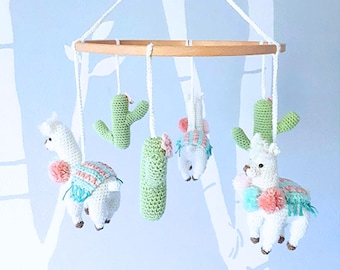 Llama Crochet Pattern for Baby Nursery Mobile DIY Decor