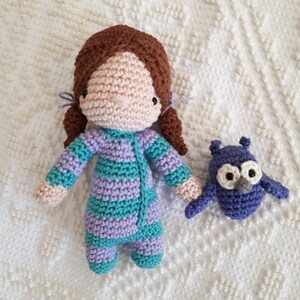 Sleepy Jenny amigurumi doll crochet pattern, crochet doll pdf pattern, amigurumi doll digital download image 4