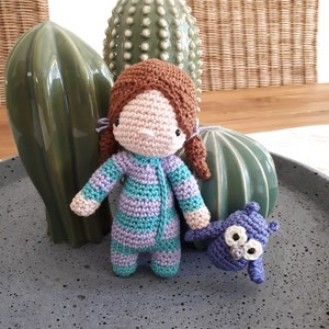 Sleepy Jenny amigurumi doll crochet pattern, crochet doll pdf pattern, amigurumi doll digital download image 7