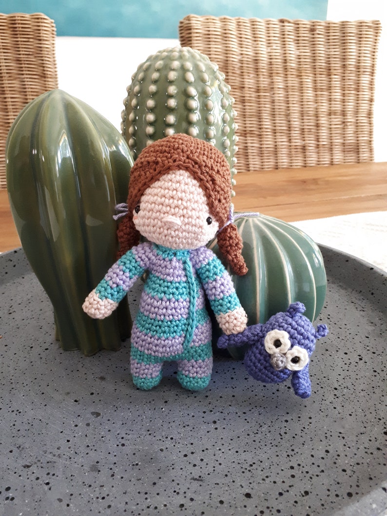 Sleepy Jenny amigurumi doll crochet pattern, crochet doll pdf pattern, amigurumi doll digital download image 7