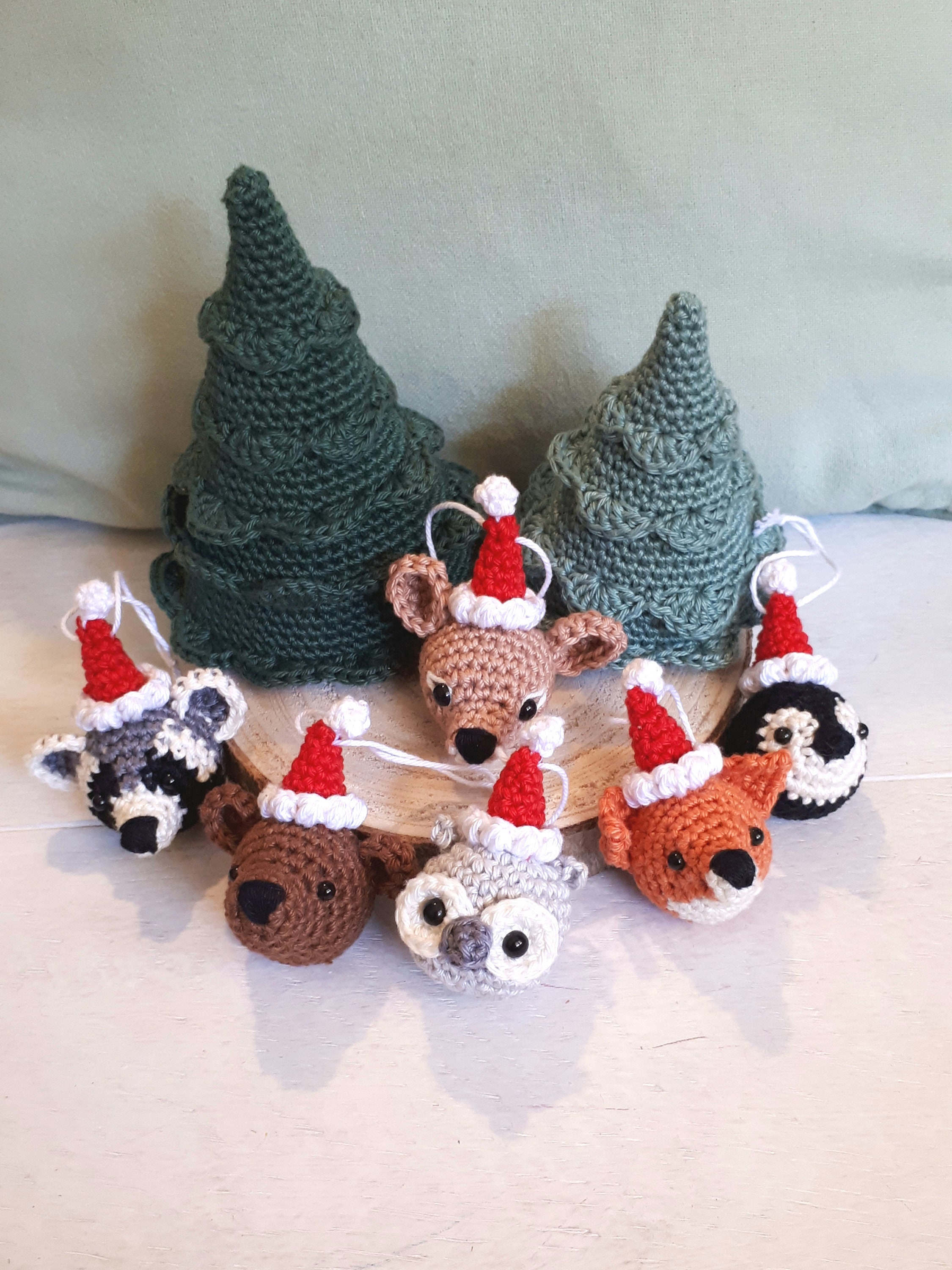 Christmas Animals Tree Ornaments Crochet Pattern Diy Holiday - Etsy Christmas Animals Tree Ornaments Crochet Pattern Diy Holiday - Etsy