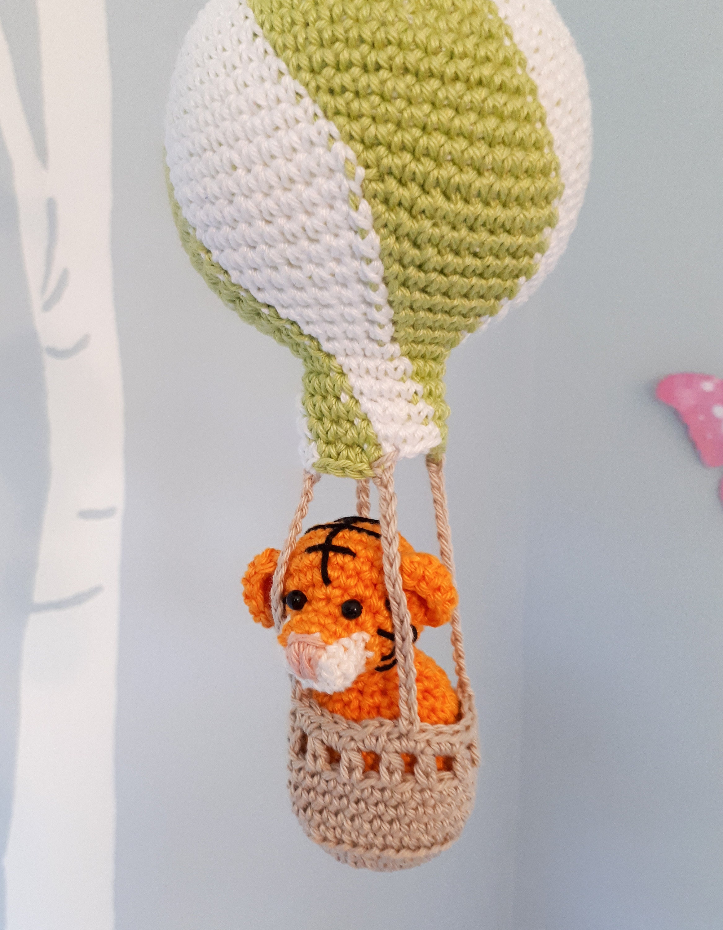 Hot Air Balloon Baby Mobile Crochet Pattern Nursery Mobile Etsy Canada