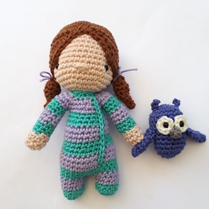 Sleepy Jenny amigurumi doll crochet pattern, crochet doll pdf pattern, amigurumi doll digital download image 5
