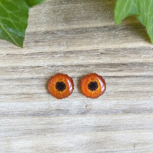 Marigold Stud Earrings, Orange Flower Jewelry, Calendula Flower, Resin Flower Stud, Floral Earring, Marigold Jewelry,