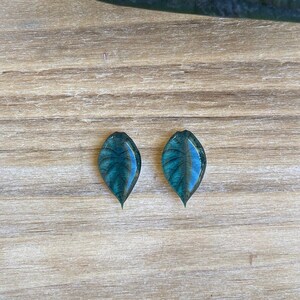 Alocasia Dragon Scale Stud Earring, Tropical Leaf Studs, Houseplant Jewelry, Indoor Plant Earring, Plant Lover Gift, Mini Alocasia Plant