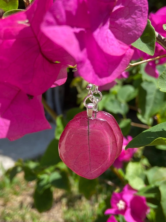 Bougainvillea Flower Petal Earring Hot Pink Flower Earring Pink