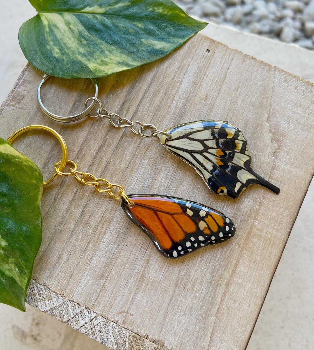 Butterfly Key Rings Butterfly Keychain, Wing Key Ring, Handmade Resin Bag Tag, Swallowtail ...