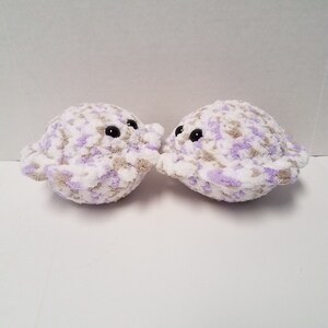 Lilac Snow Cuttlefish - Handmade Crochet Child Safe Toy, Plush, Amigurumi