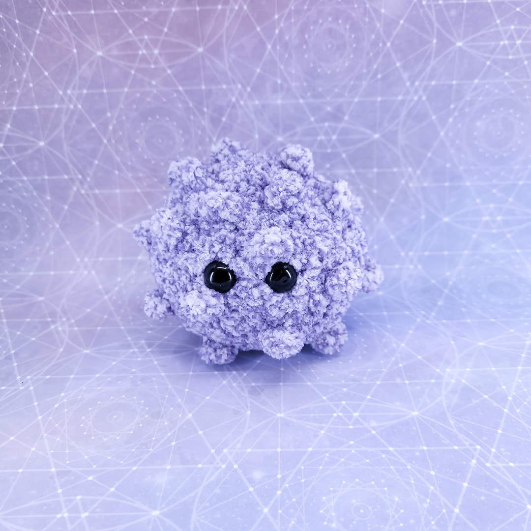 Mauve Sea Urchin Handmade Crochet Child Safe Toy Plush Etsy