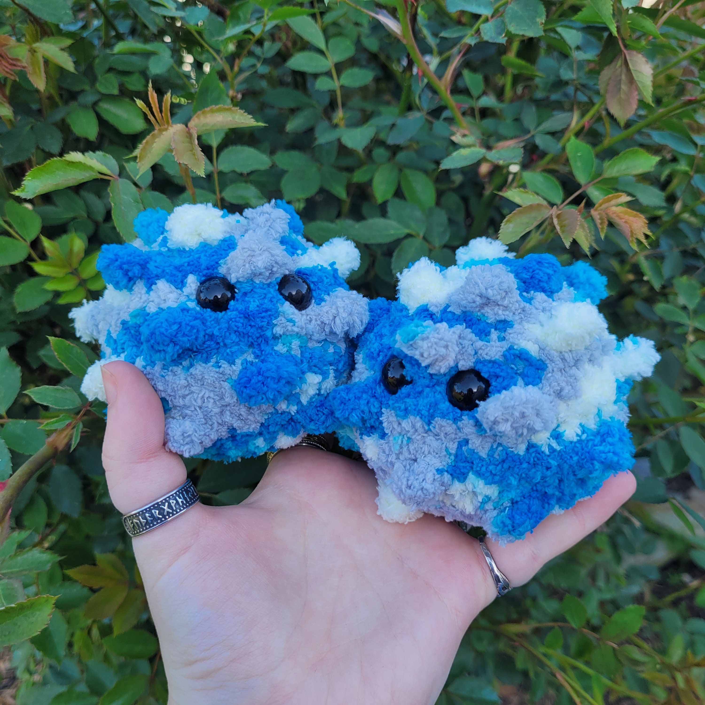 Sky Sea Urchin Handmade Crochet Child Safe Toy Plush Etsy UK