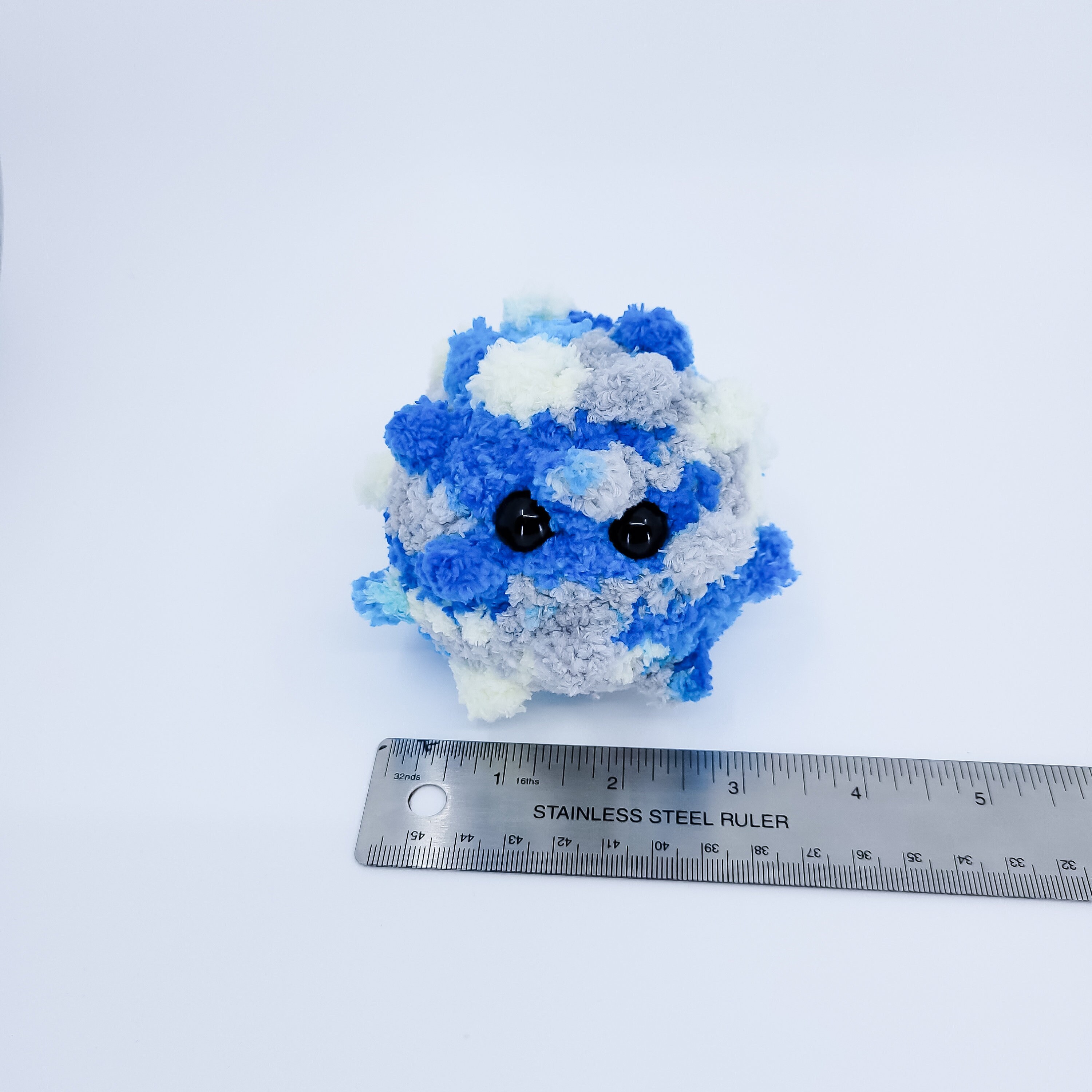 Sky Sea Urchin Handmade Crochet Child Safe Toy Plush Etsy UK