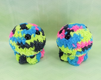 Neon Light Jellyfish - Handmade Crochet Child Safe Toy, Plush, Amigurumi