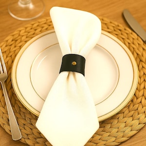 Serviettenringe 4er Set, Leder Serviettenring für besondere Anlässe - individuelle Sets für Gedecke