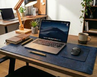 Handmade Leather Mat | Personalized Crazy Horse Leather Office Pad