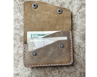 Portefeuille minimaliste fin porte-cartes en cuir