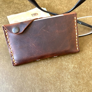 Billetera de cuero delgada, Billetera de cuero minimalista, Billetera con tarjeta de crédito, Billetera unisex, Billetera personalizada, Tarjetero de cuero