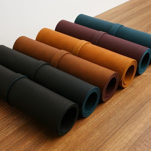 Handmade Leather Desk Pad: Custom Size Office Writing Mat