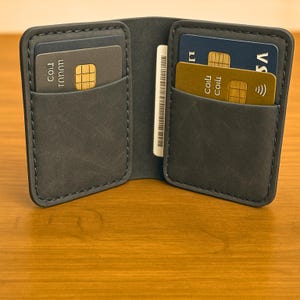 Card Holder, Handmade Leather Wallet – Personalized Minimalist Card Holder, Unique Gift for Him, Dad, or a Perfect V-Day Gift