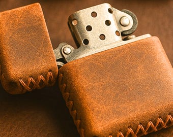 Handmade Leather Zippo Case – The Ultimate Personalized Gift for Him