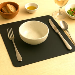 Handcrafted Leather Placemat, Dining Table Mat, 9.8 x 13.7in | 1.8mm Thick