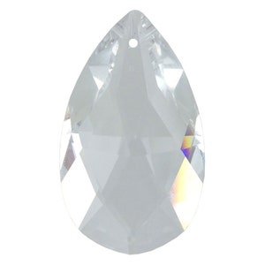 Pear Teardrop Crystal Glass 28mm 38mm 50mm 8 Colours Available Almond Fine Pendant Jewellery Suncatcher Lighting Craft Beads