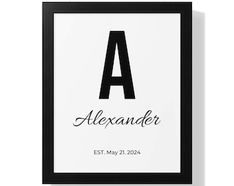 Custom Name Sign Posters, Initial Wall Art, Personalized Name Posters, Custom Text Posters, Letter Print, Unique Posters Gift, Kids Room