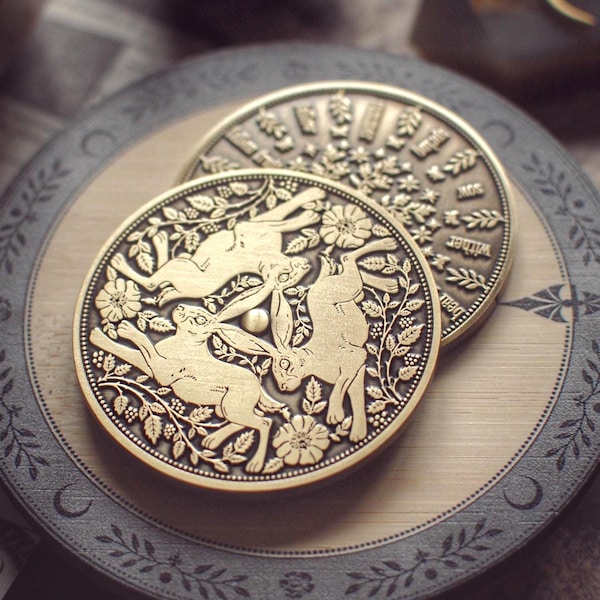 Witch's Wheel of Cycles: Brass Spinning Oracle - Divination Tool, alt Tarot deck