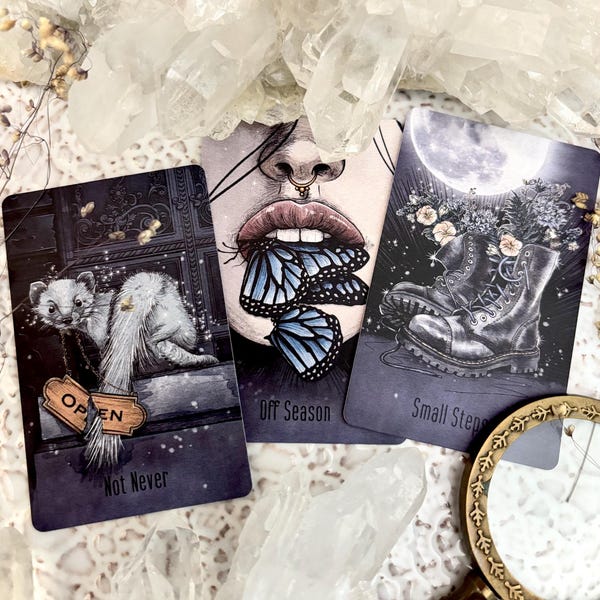 Small City Pocket Oracle Cards, 13 card Indie Tarot Deck, yes no answers