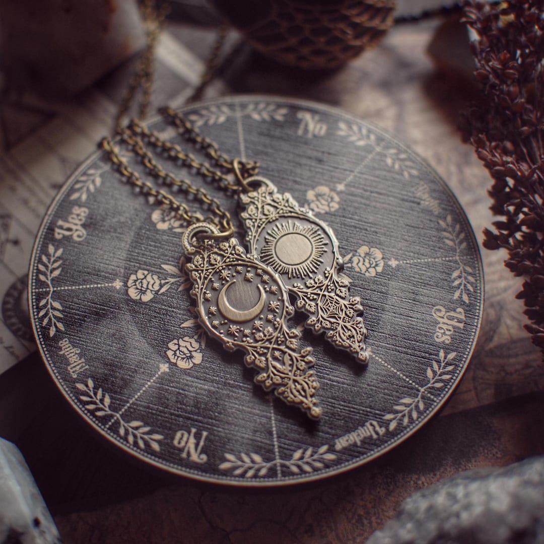 Brass Luna Sol Pendulum: Fortune Telling Divination Tool, Witch Jewelry ...