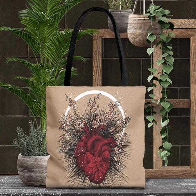 Anatomical heart tote bag - Etsy 日本