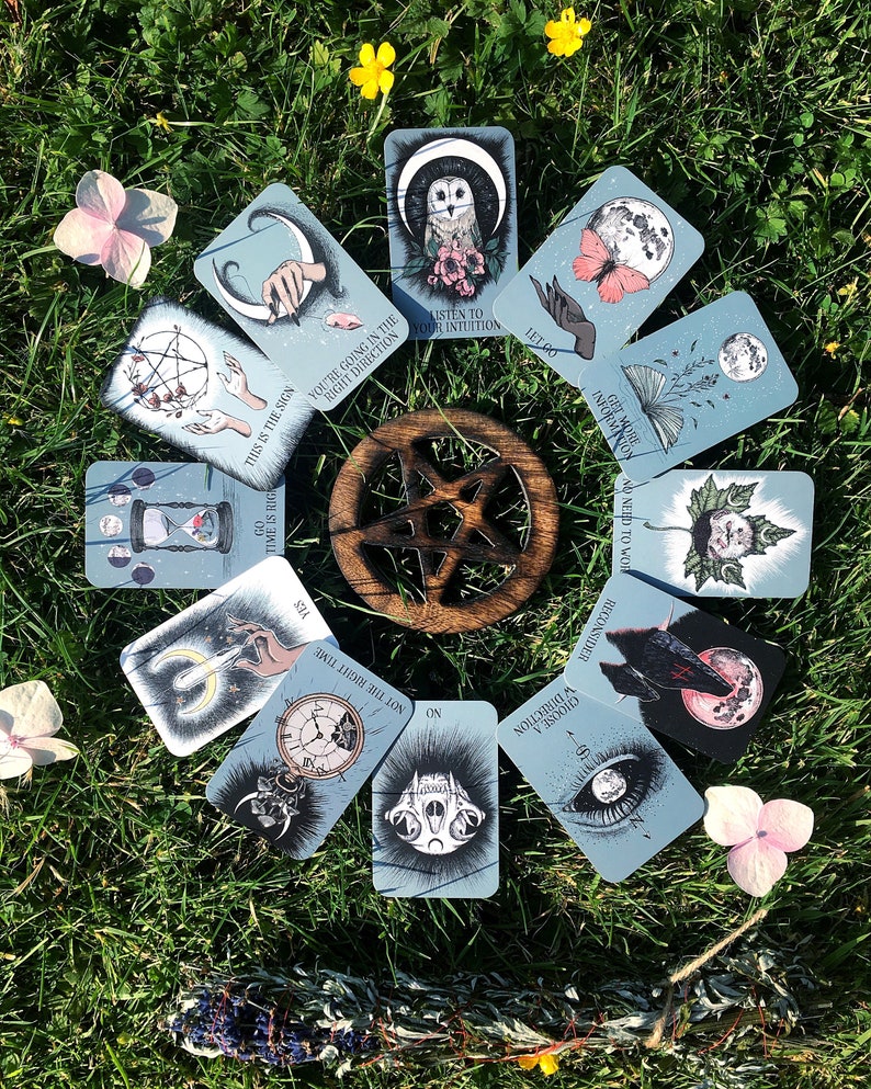 Crystal Ball Pocket Oracle Cards A 13 Card Indie Tarot Deck Etsy