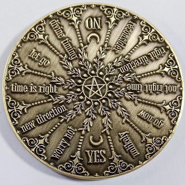 Witch's Wheel Spinning Oracle: Brass Divination Altar Tool