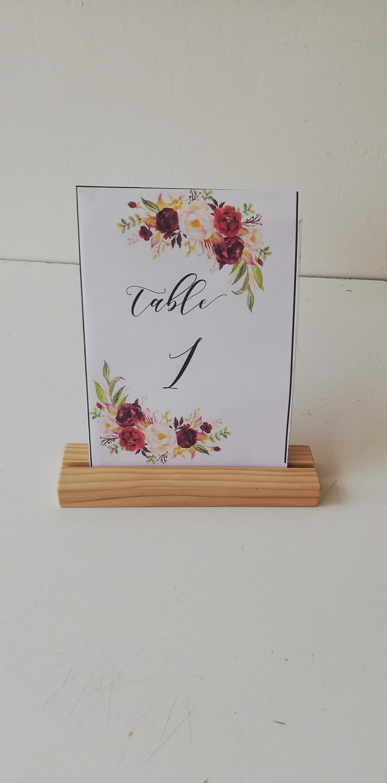 Wood card holderDisplay stand Card holderWood menu standPhoto holder