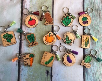 sweet veggie keychains