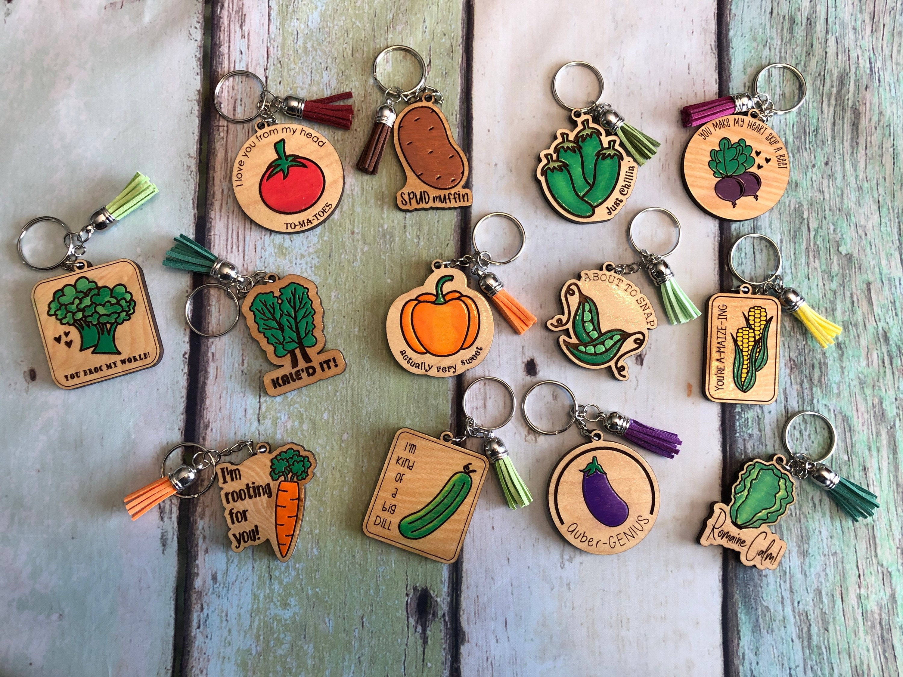 Sweet Keychains Sweet Veggie Keychains - Etsy