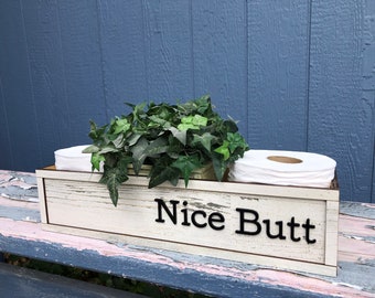 Nice Butt toilet paper holder box, Decorative box, Storage Box, toilet paper holder svg