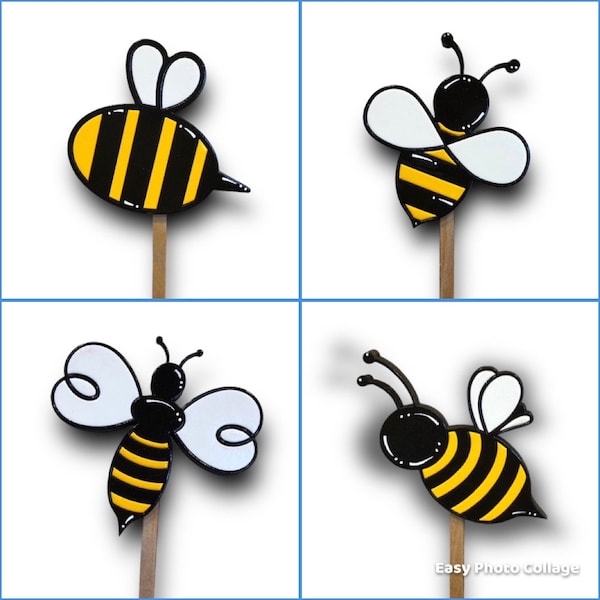 Bee Plant Stakes SVG Nothing Physical will be sent to you