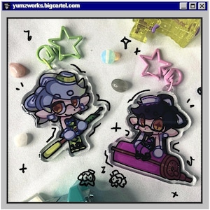 Squid Sis 2.5&quot; Acrylic Charms