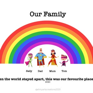 Downloadable Lockdown  Family personalised superhero family