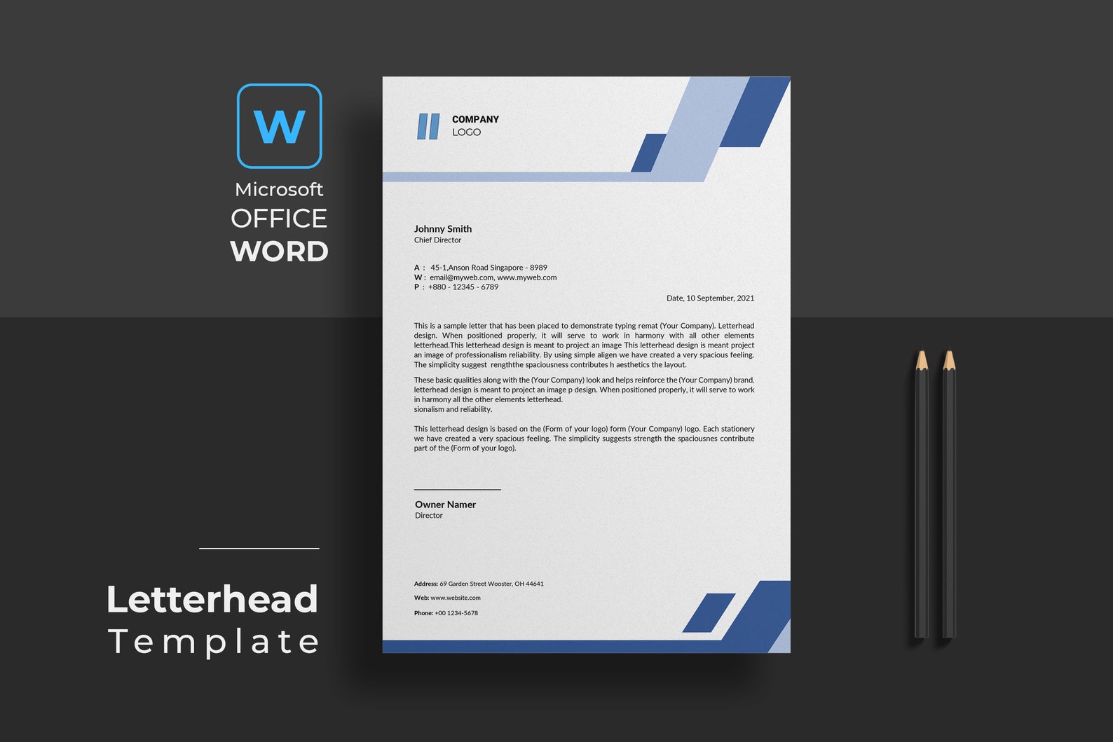 Modèle dentête pour Word Entête personnalisé Entête Etsy