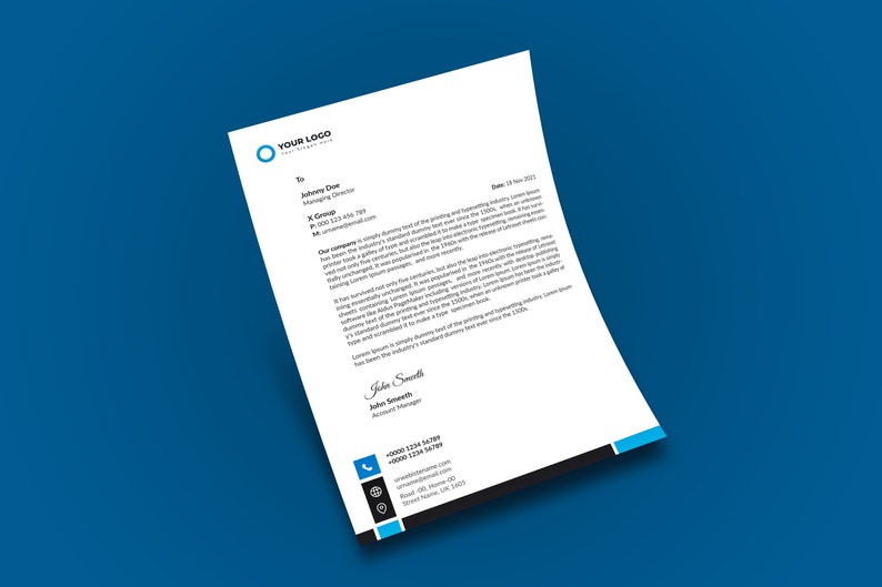 Businesss Letterhead Template Word Editable Pdf Printable ...