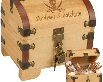 Schatztruhe - Piratenkopf mit Personalisierung