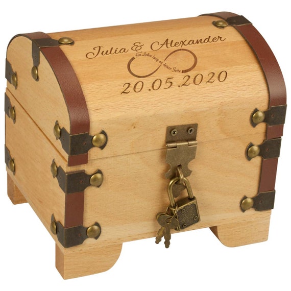 Wedding Treasure Chest With Personal Engraving Various Designs 