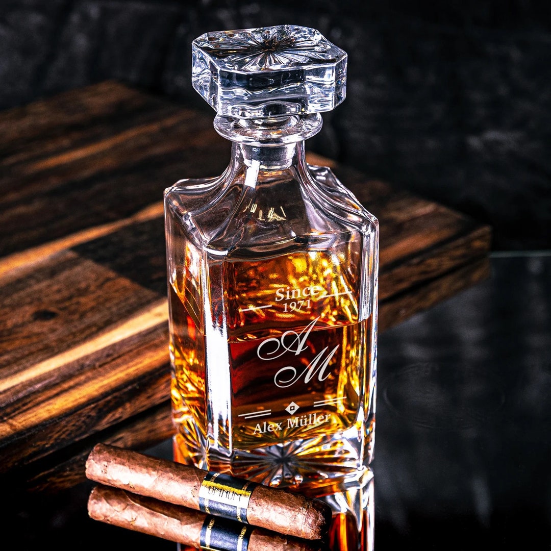 Luxury Whiskey Decanter With Initials Etsy