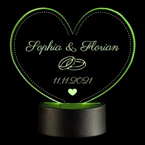 LED heart light for weddings with personalization image 7