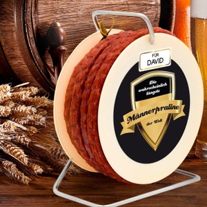 Personalized salami - men's praline