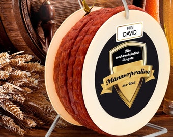 Personalisierte Salami - Männerpraline