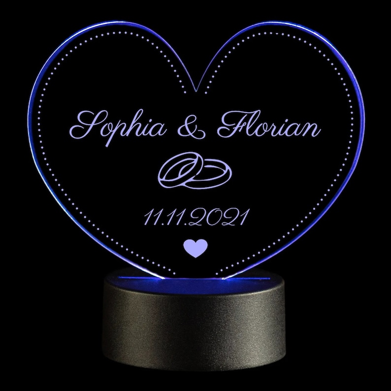 LED heart light for weddings with personalization image 5