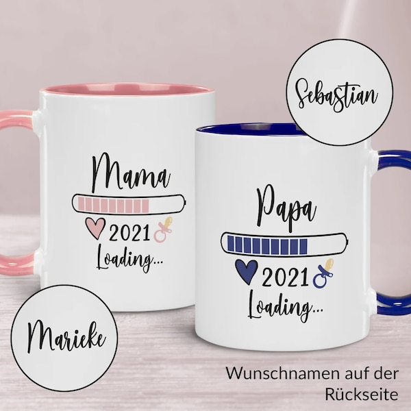 Tasse - werdende Eltern mit Personalisierung