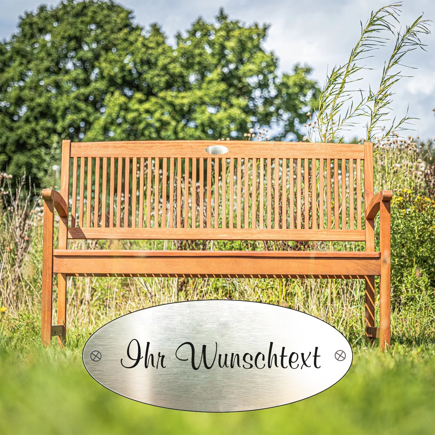 vielversprechend Beschäftigt, verlobt Selbst personalisierte gartenbank